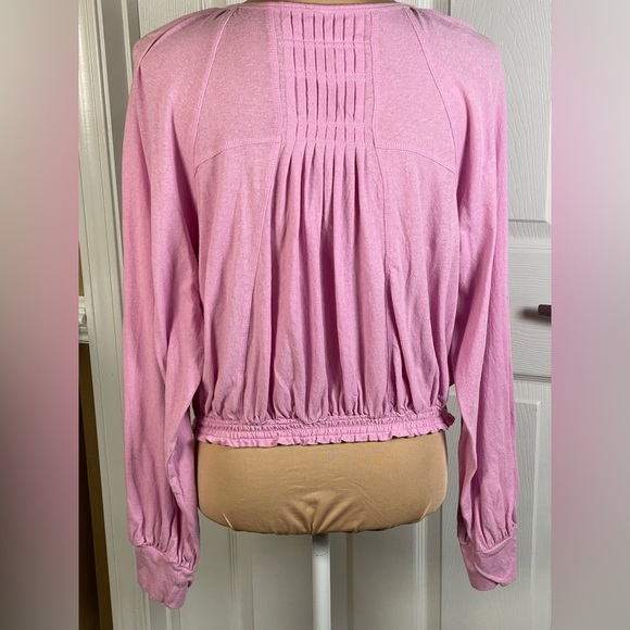 Free People Prairie Henley Top in Pink. Size Large - Picture 8 of 10